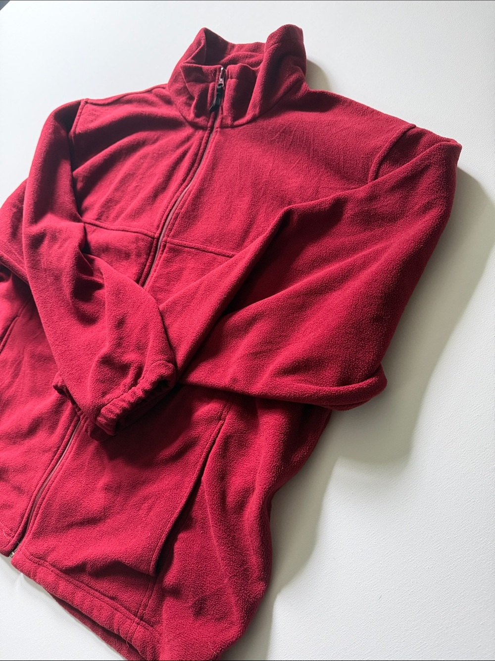Bass Pro Shops Mens BurgundyFleece Full Zip Sweatshirt Size XL Outdoors Cozy